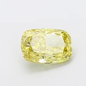 1.04ct CUSHION Fancy Intense Yellow VVS2 Coloured Lab diamond