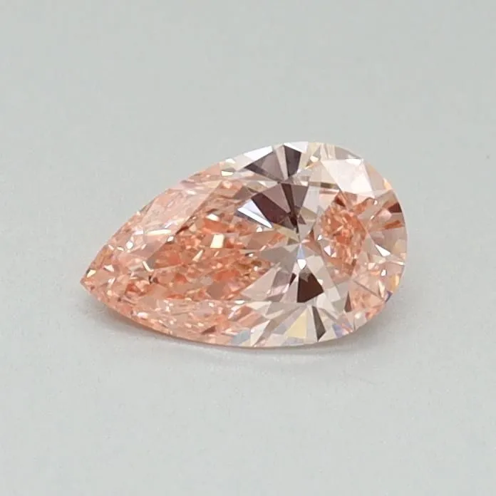 0.30ct PEAR Fancy Vivid Pink VS1 Coloured Lab diamond