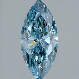 2.02ct MARQUISE Fancy Vivid Blue VS1 Coloured Lab diamond