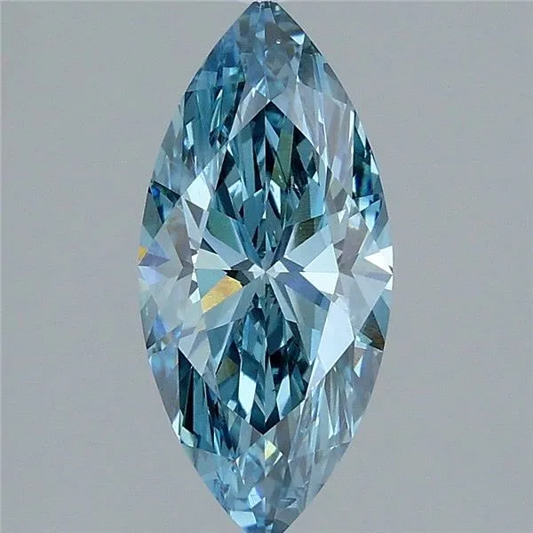 2.02ct MARQUISE Fancy Vivid Blue VS1 Coloured Lab diamond