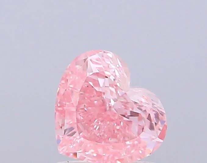1.02ct HEART Fancy Vivid Pink VS1 Coloured Lab diamond