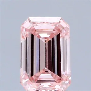 0.64ct EMERALD Fancy Intense Pink VS2 Coloured Lab diamond