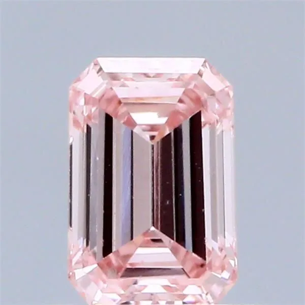 0.64ct EMERALD Fancy Intense Pink VS2 Coloured Lab diamond