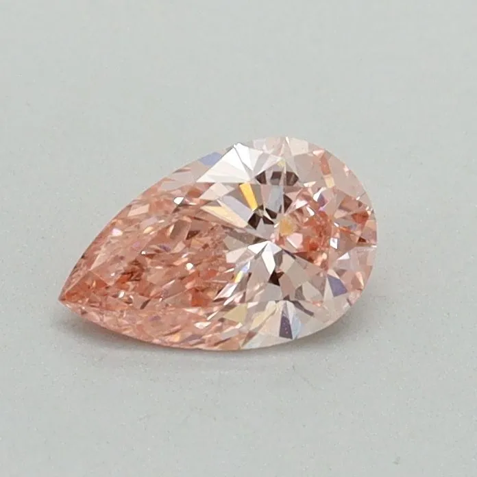 0.36ct PEAR Fancy Vivid Pink VVS2 Coloured Lab diamond