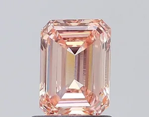 0.94ct EMERALD Fancy Pink VS1 Coloured Lab diamond