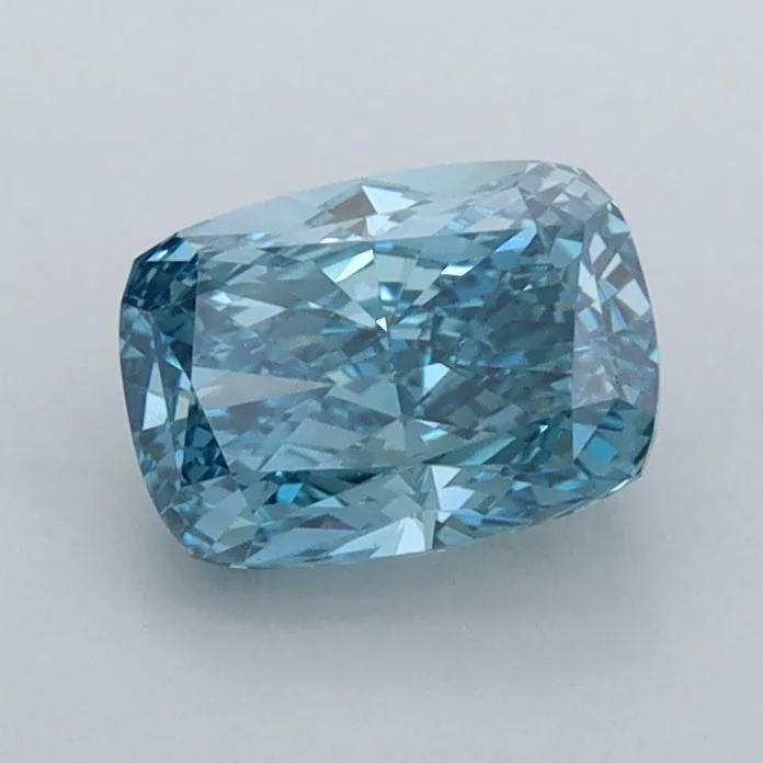 0.96ct CUSHION Fancy Vivid Blue VVS2 Coloured Lab diamond