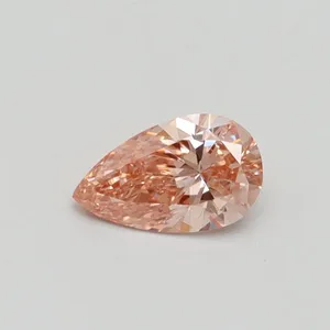 0.46ct PEAR Fancy Intense Pink VVS2 Coloured Lab diamond