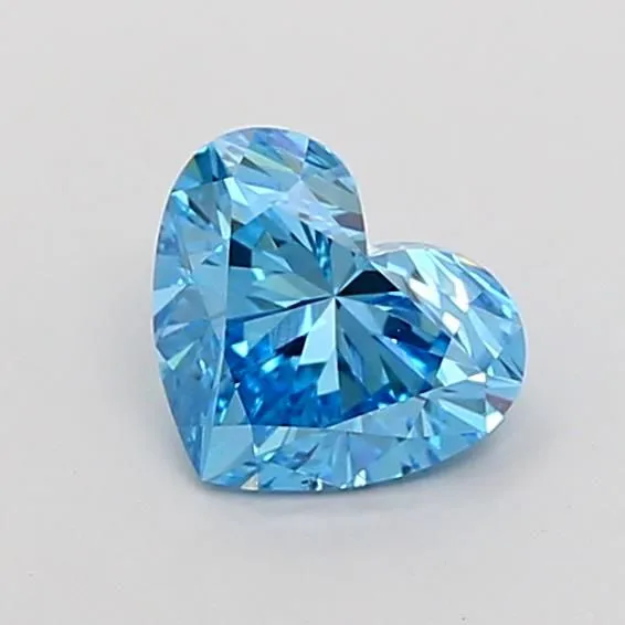1.53ct HEART Fancy Vivid Blue VS2 Coloured Lab diamond
