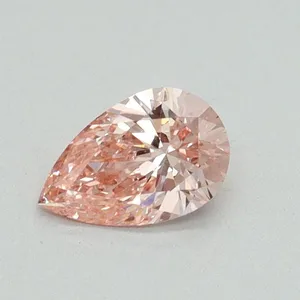 0.38ct PEAR Fancy Intense Pink VS1 Coloured Lab diamond