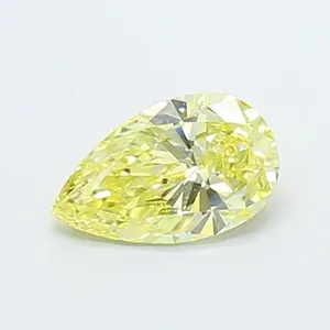 0.54ct PEAR Fancy Intense Yellow VVS2 Coloured Lab diamond