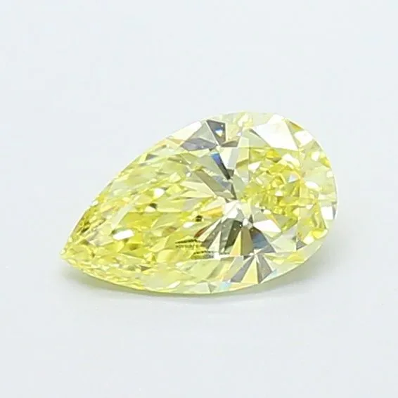 0.54ct PEAR Fancy Intense Yellow VVS2 Coloured Lab diamond
