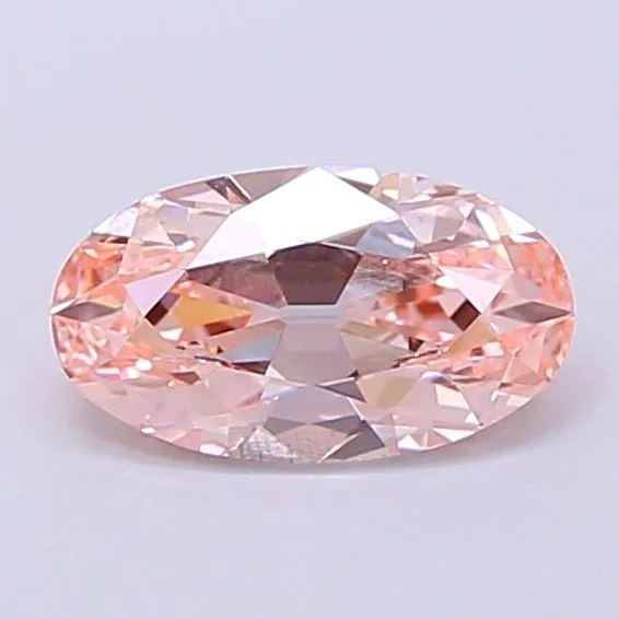 1.06ct OVAL Fancy Vivid Pink VS2 Coloured Lab diamond