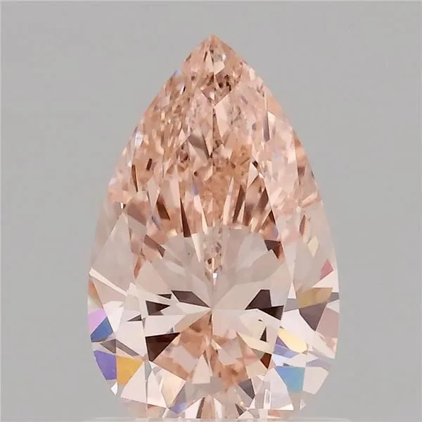0.99ct PEAR Fancy Intense Brownish Pink VS1 Coloured Lab diamond