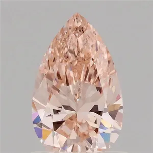 0.99ct PEAR Fancy Intense Brownish Pink VS1 Coloured Lab diamond