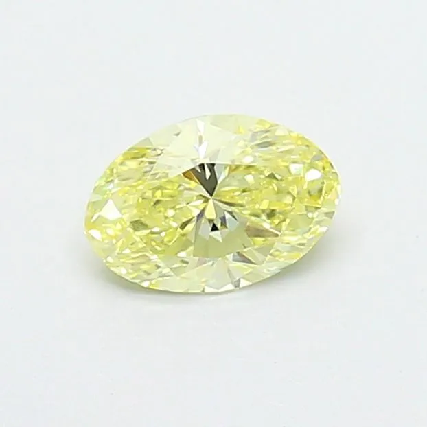 0.60ct OVAL Fancy Yellow VS2 Coloured Lab diamond