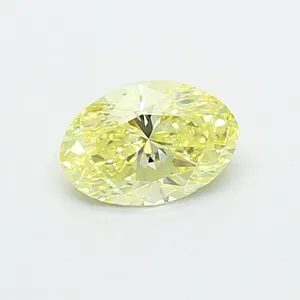 0.6ct OVAL Fancy Yellow VS2 Coloured Lab diamond