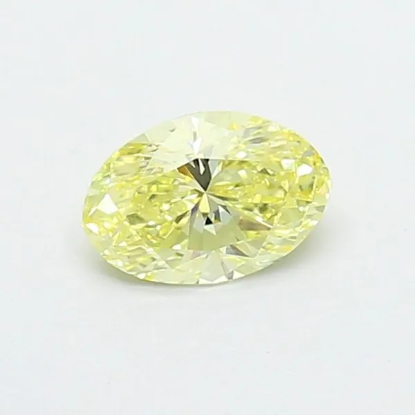 0.6ct OVAL Fancy Yellow VS2 Coloured Lab diamond