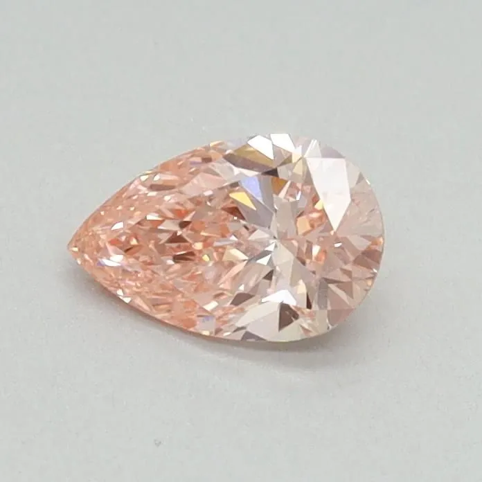 0.40ct PEAR Fancy Vivid Pink VS1 Coloured Lab diamond