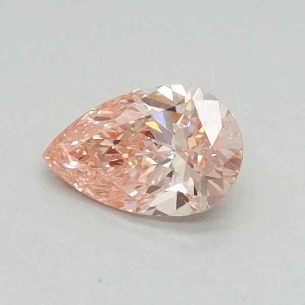 0.4ct PEAR Fancy Vivid Pink VS1 Coloured Lab diamond