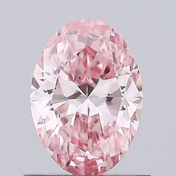 0.68ct OVAL Fancy Vivid Pink VS1 Coloured Lab diamond