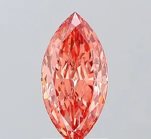 1.09ct MARQUISE Fancy Vivid Orangey Pink VS1 Coloured Lab diamond