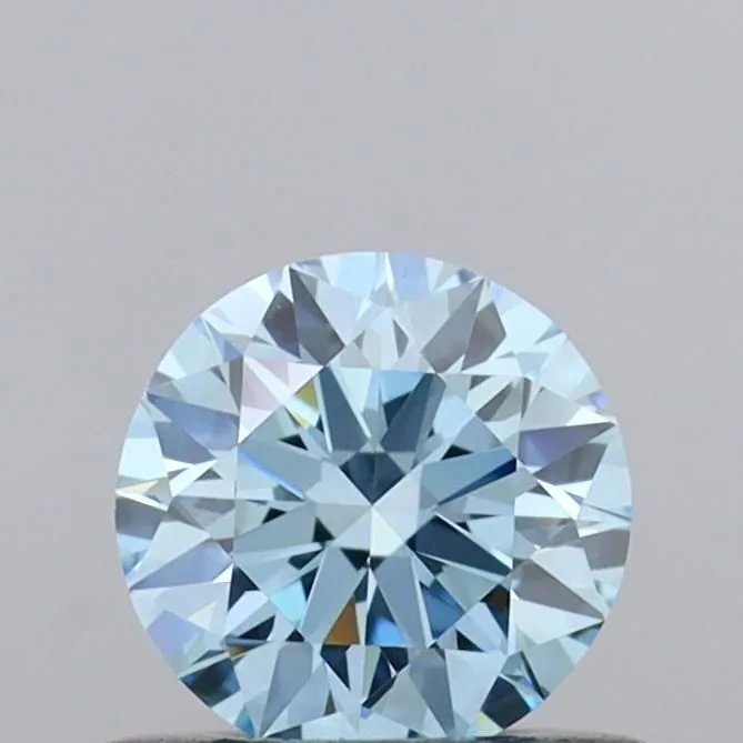 0.52ct ROUND Fancy Vivid Blue VVS2 Coloured Lab diamond