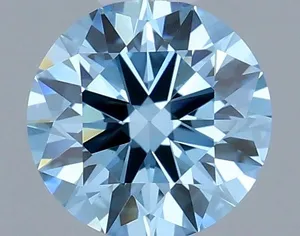 0.58ct ROUND Fancy Vivid Blue VS1 Coloured Lab diamond