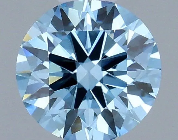 0.58ct ROUND Fancy Vivid Blue VS1 Coloured Lab diamond