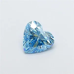 1.51ct HEART Fancy Vivid Blue VVS2 Coloured Lab diamond