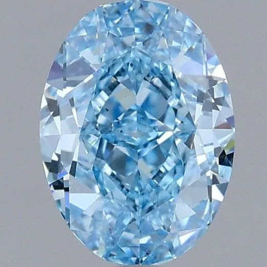1.13ct OVAL Fancy Vivid Blue VS1 Coloured Lab diamond