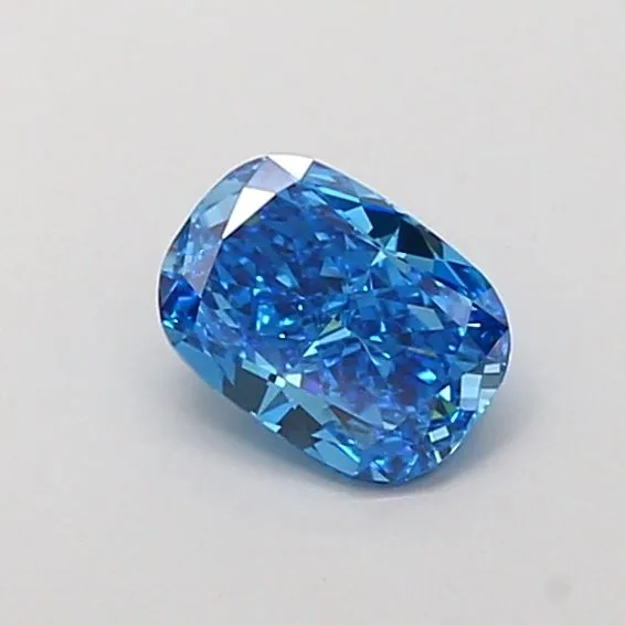 0.91ct CUSHION Fancy Vivid Blue VVS2 Coloured Lab diamond