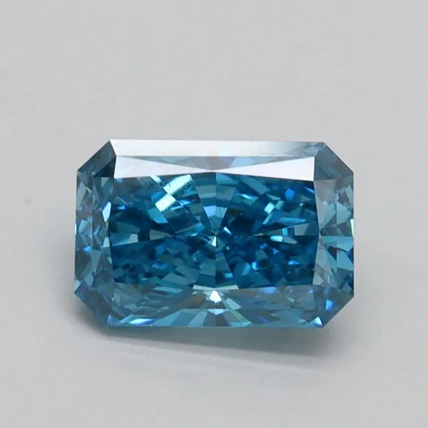 1.2ct RADIANT Fancy Vivid Blue VS1 Coloured Lab diamond