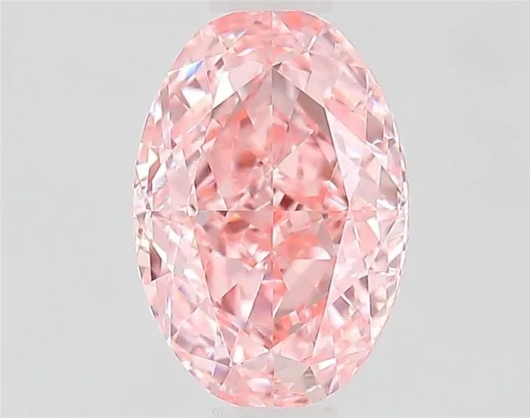 1.07ct OVAL Fancy Vivid Pink VS1 Coloured Lab diamond