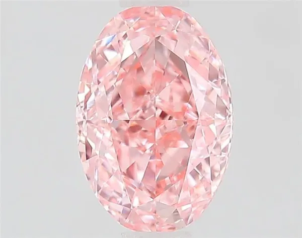 1.07ct OVAL Fancy Vivid Pink VS1 Coloured Lab diamond