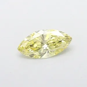 0.42ct MARQUISE Fancy Intense Yellow VS2 Coloured Lab diamond