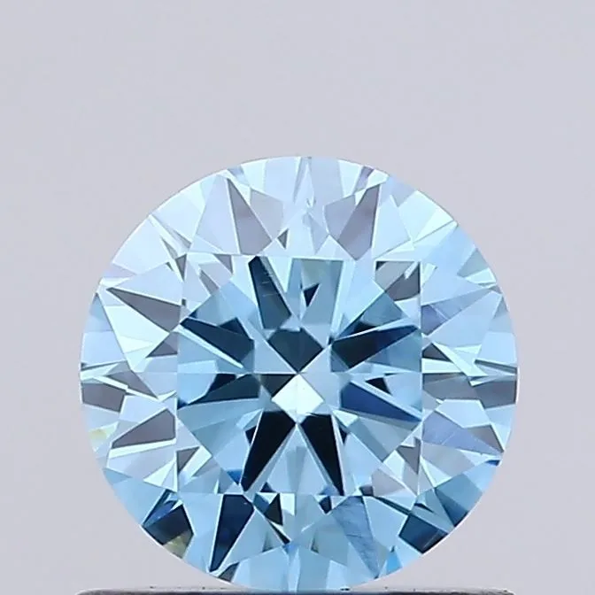 0.75ct ROUND Fancy Vivid Blue VVS2 Coloured Lab diamond