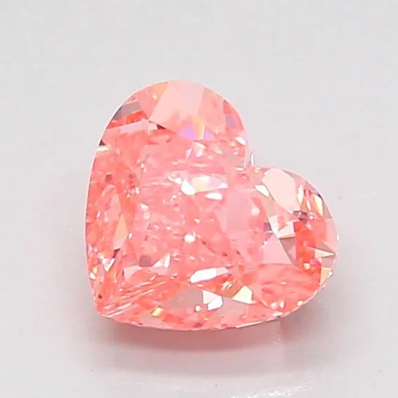 1.04ct HEART Fancy Vivid Pink VS1 Coloured Lab diamond