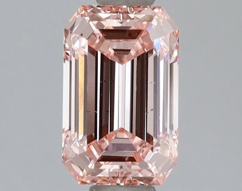 1.52ct EMERALD Fancy Intense Pink VS2 Coloured Lab diamond
