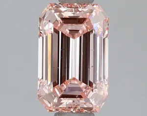 1.52ct EMERALD Fancy Intense Pink VS2 Coloured Lab diamond