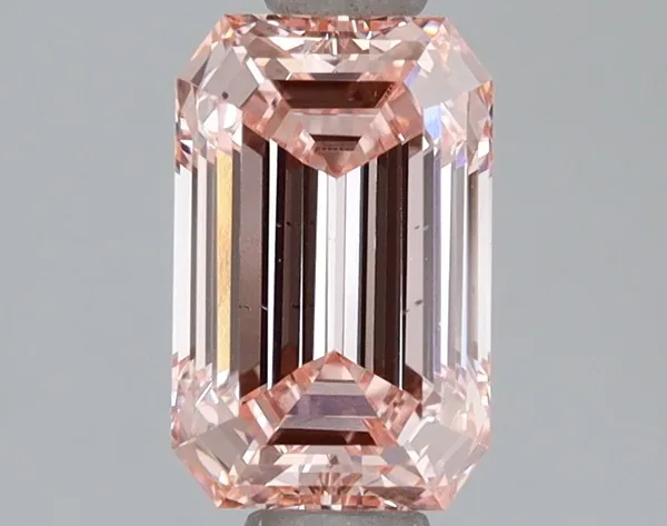 1.52ct EMERALD Fancy Intense Pink VS2 Coloured Lab diamond