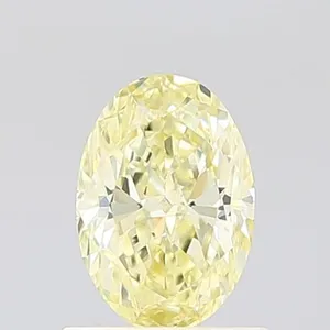 0.78ct OVAL Fancy Light Yellow VVS2 Coloured Lab diamond