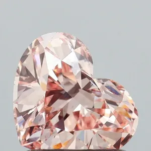 1.11ct HEART Fancy Pink VS2 Coloured Lab diamond
