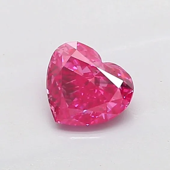 1.01ct HEART Fancy Vivid Pink SI1 Coloured Lab diamond