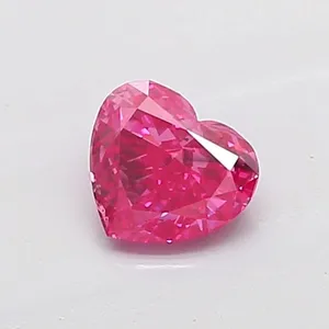 1.01ct HEART Fancy Vivid Pink SI1 Coloured Lab diamond