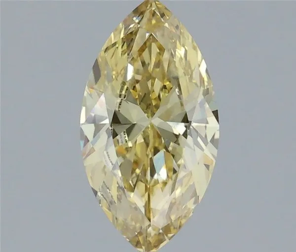 1.17ct MARQUISE Fancy Intense Yellow VVS2 Coloured Lab diamond