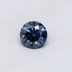 0.3ct ROUND Fancy Deep Blue SI1 Coloured Lab diamond