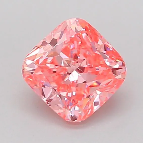 1.02ct CUSHION Fancy Vivid Pink VVS2 Coloured Lab diamond