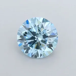 0.53ct ROUND Fancy Vivid Blue VVS2 Coloured Lab diamond