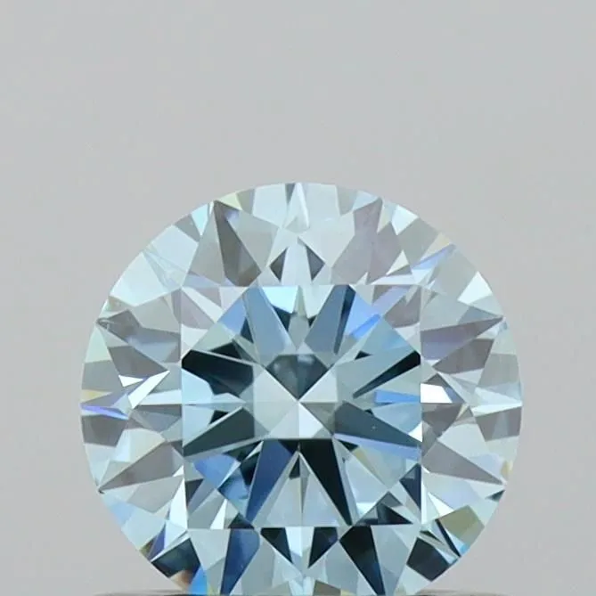 0.55ct ROUND Fancy Vivid Blue VVS2 Coloured Lab diamond