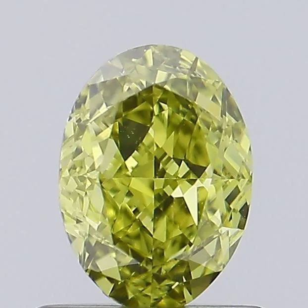 0.87ct OVAL Fancy Intense Yellow VS1 Coloured Lab diamond